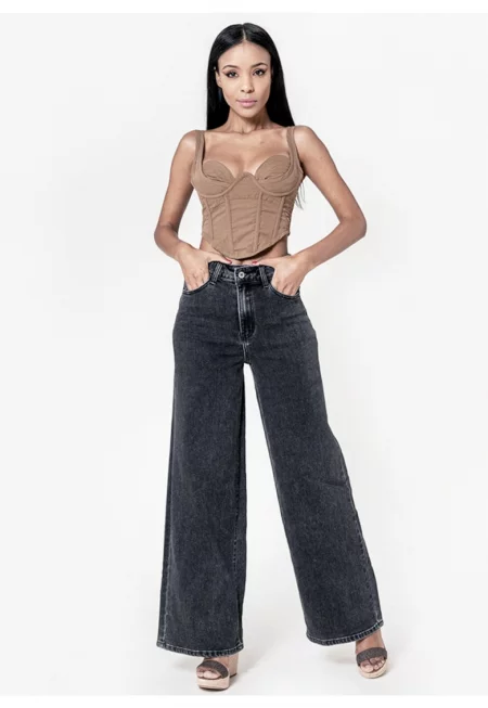 Черни широки дънки  за жени YY300-7 M10 17949