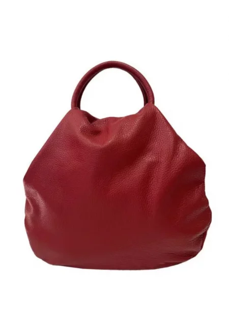 Дамска чанта от естествена кожа  Freira - Червен - 33 x 32 x 13 cm