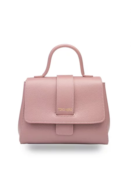 Дамска чанта от естествена розова кожа Ranya