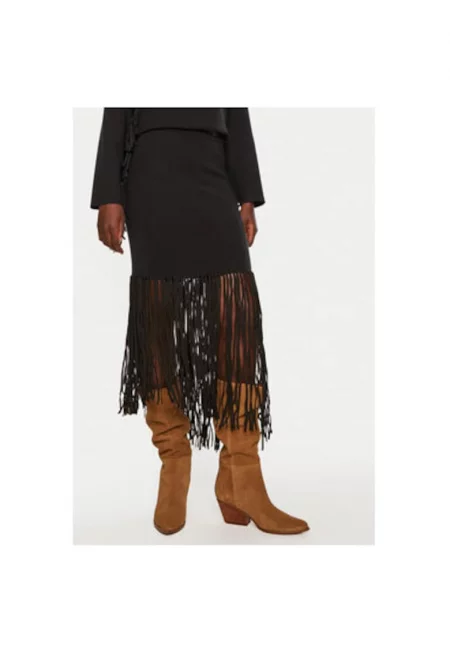 Дамска пола -  304135323 - Вискоза/Полиамид - Черна