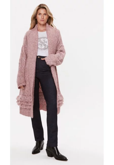 Дамска жилетка  Liliane W3BR43 - дълга - розов