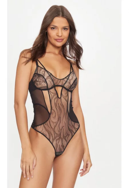 Дамски боди -  304178160 - Полиамид - Черен