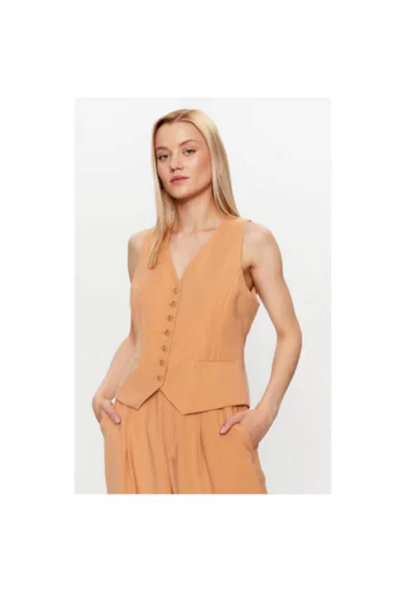 Дамски елек -  303019969 - Вискоза - Оранжев - Оранжев