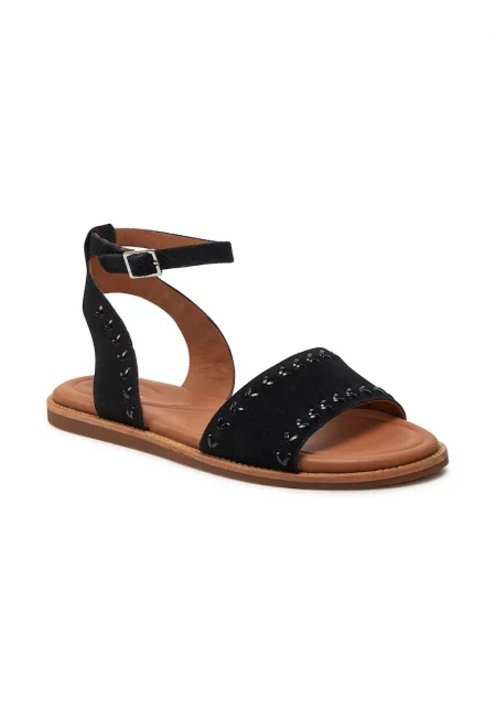 Дамски сандали -  00610 - Черни - Естествена кожа