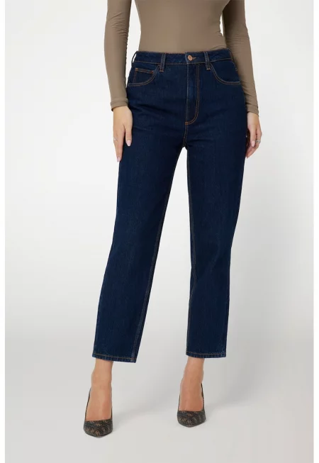 Дънки над глезена - Тъмносин