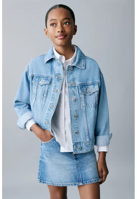 Дънково яке със стандартна кройка