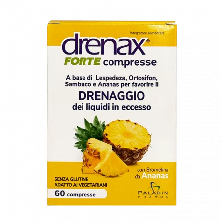 Диуретична формула за добро храносмилане и отслабване - Дренакс - Drenax® Forte с бромелаин и ананас, 60 таблетки