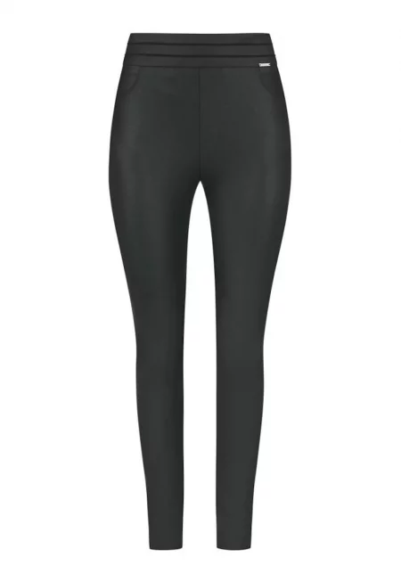 Едноцветен панталон с висока талия