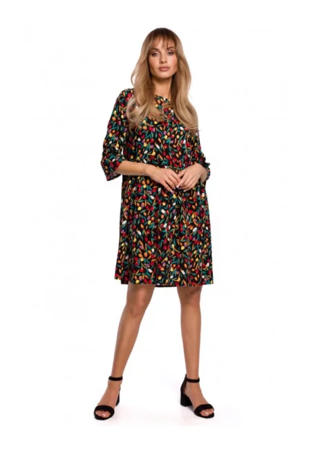 Ефирна рокля - Вискоза - Многоцветна - XXL