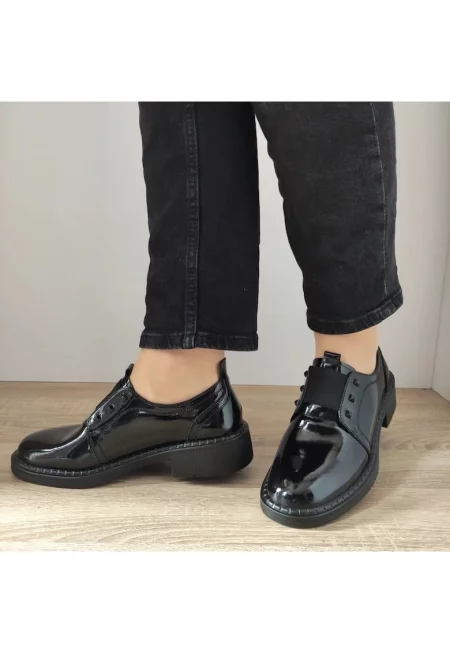 Ежедневни дамски обувки  30906L Black Lacquer - черни