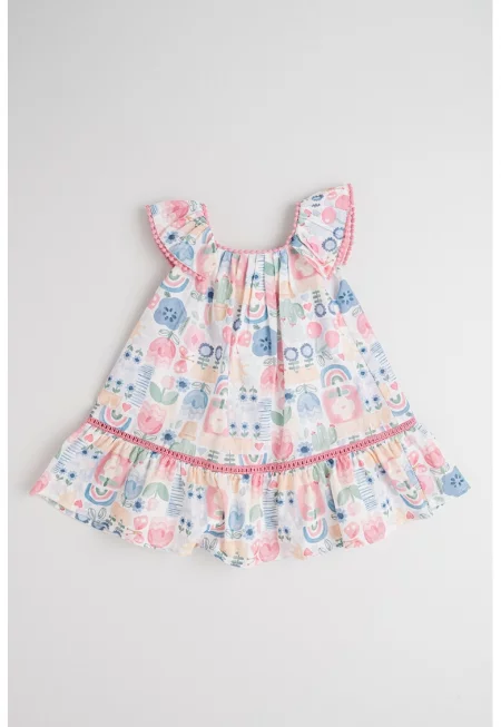 Флорална разкроена рокля