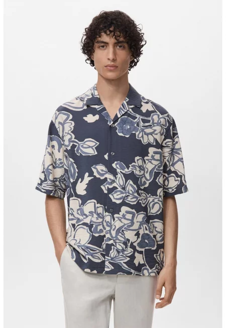 Флорална риза с копчета