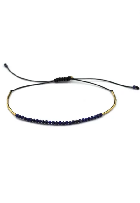 Гривна -  Lapis Bar - gold-filled 14k/20 - лазурит - регулируема