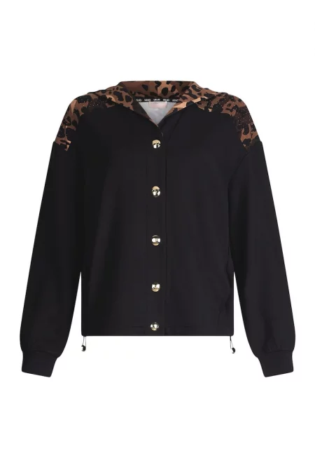 Худи с копчета и животински принт