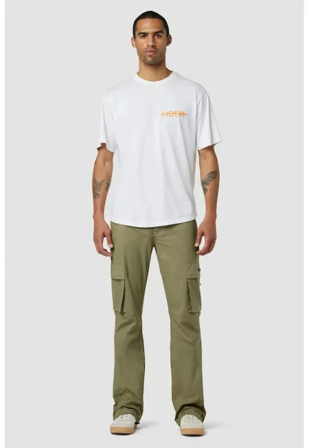 -Карго панталони - стандартна кройка - разкроени - Зелен