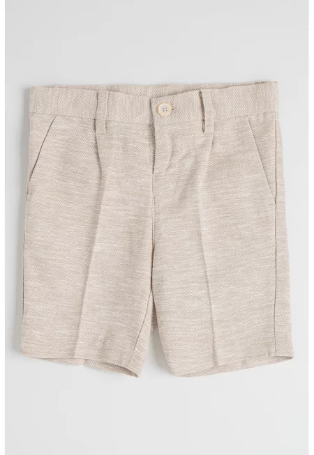 Къс панталон от лен и памук