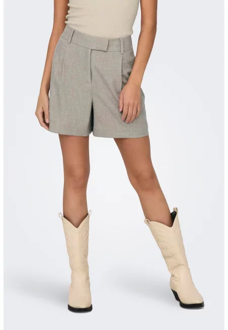 Къс панталон с висока талия - Камел