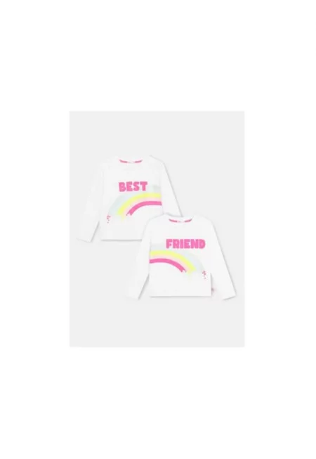 Комплект от 2 момичешки блузи -  303071226 - Памук - Бежов - Бежов