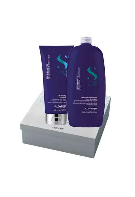 Комплект  Semi Di Lino Brunette за неутрализиране на оранжевите тонове - Балсамов шампоан 200 мл