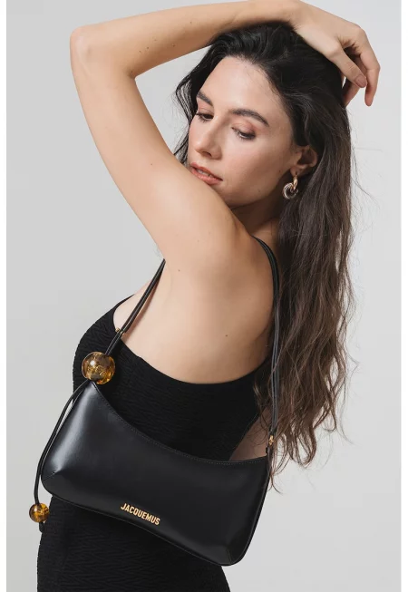 Кожена чанта Le Bisou с метално лого