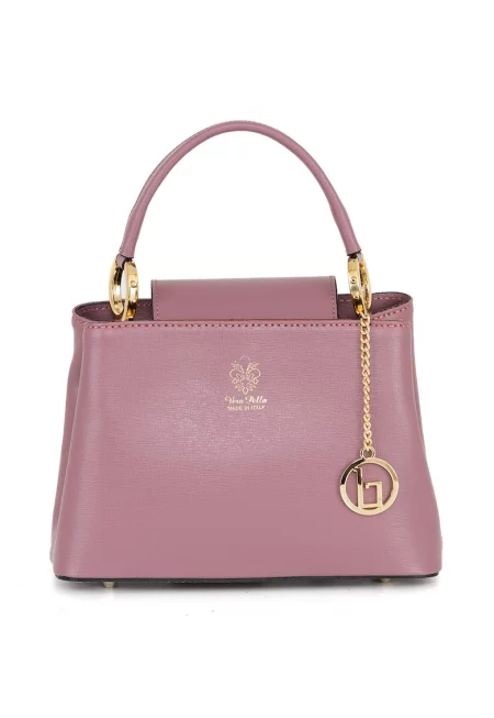 Кожена чанта с аксесоар с лого