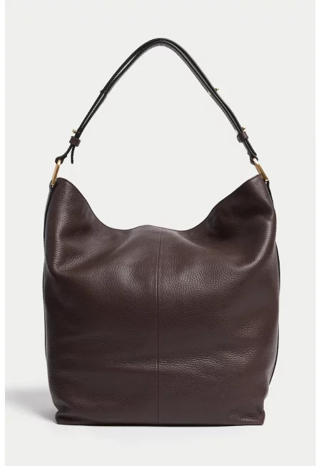 Кожена хобо чанта