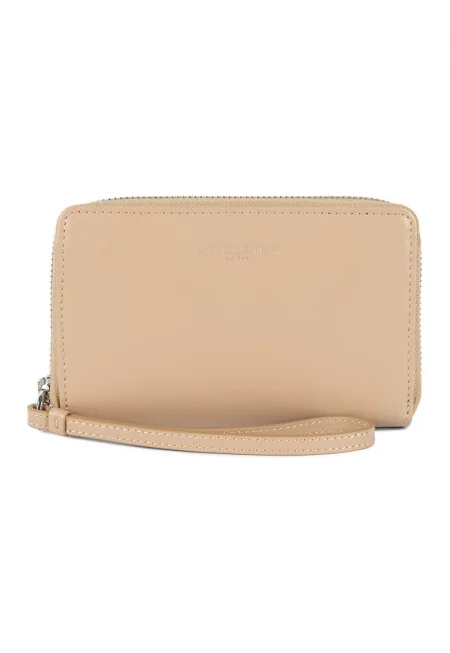 Кожено портмоне Paris с цип - Бежов