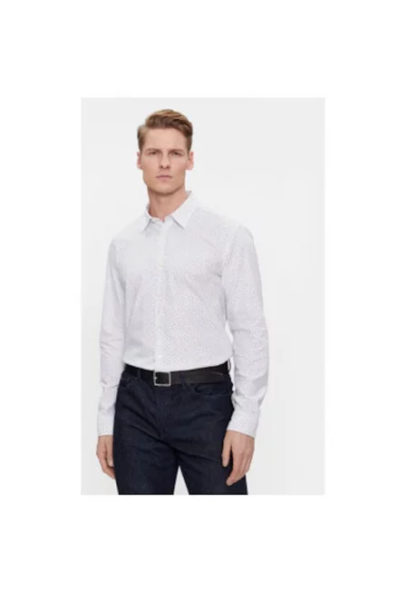 Мъжка риза -  303641573 - Памук - Бяла