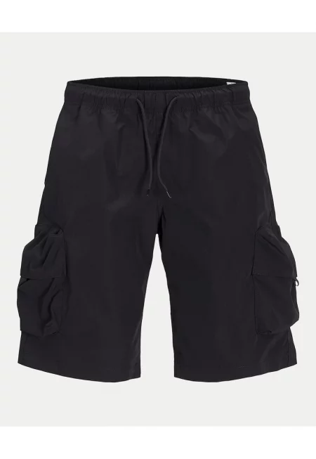 Мъжки къси панталони Jack Jones - 12269386 - Полиестер - Черни