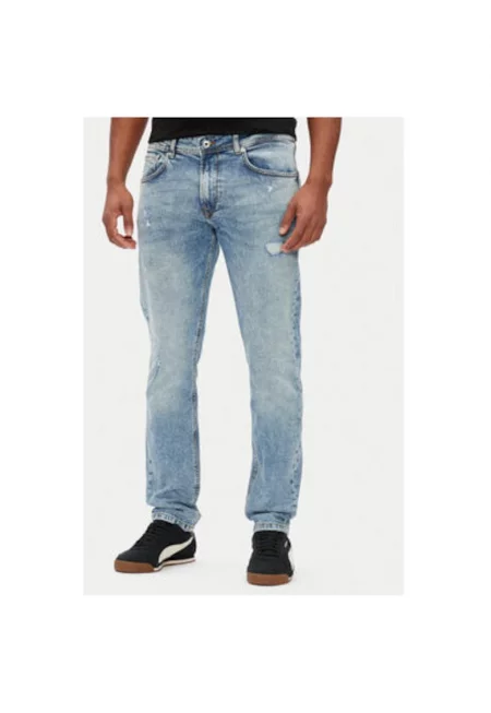 Мъжки панталон  PM207390RI7 - Памук/Еластан - Син - Син