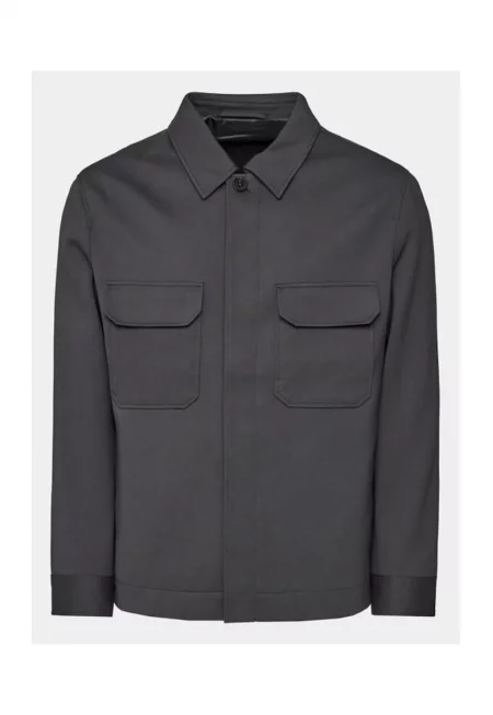 Мъжко яке -  366872 - Сиво - Вискоза