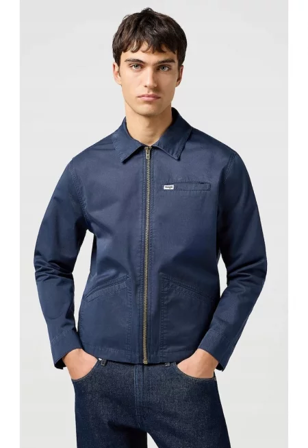 Мъжко яке -  RODEO UTILITY JACKET - цип - син - памук