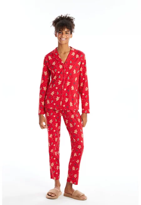 Пижама с принт и копчета