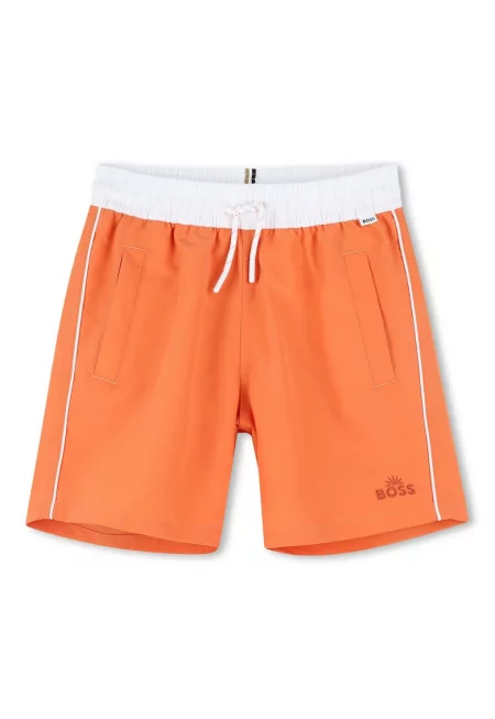 Плувни шорти със странични джобове - Оранжев
