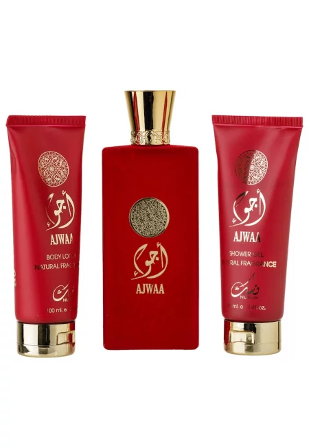 Подаръчен комплект Ajwaa Парфюмна вода 100 мл - Душ гел 100 мл и Лосион за тяло 100 мл -