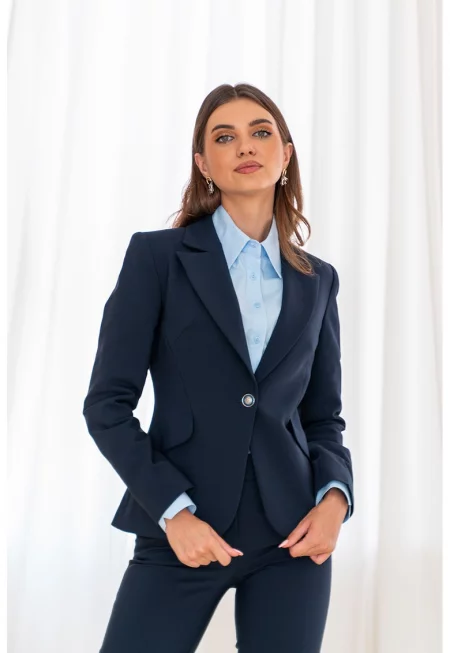 Сако Denisa с едно копче - Ултрамарин синьо