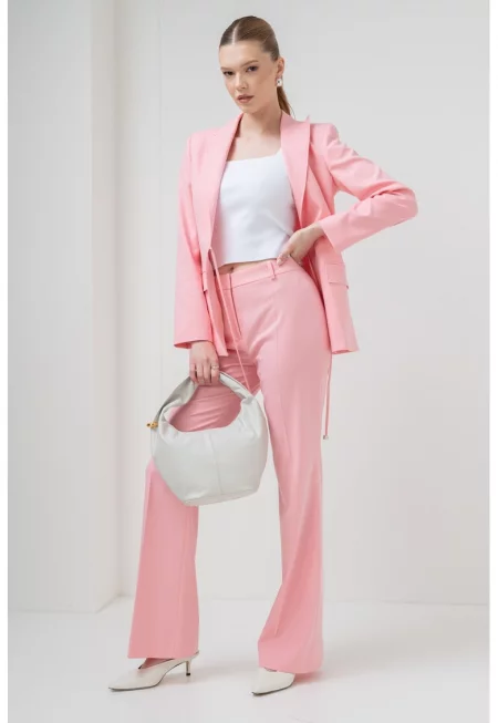 Сако с връзки - Розово
