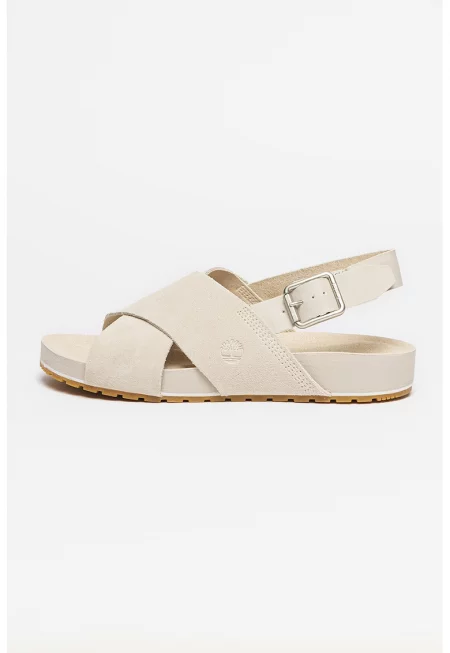 Сандали Malibu Waves от велур и кожа - Крем