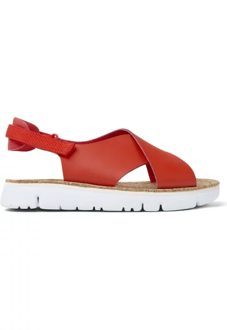 Сандали Oruga от кожа - Червен