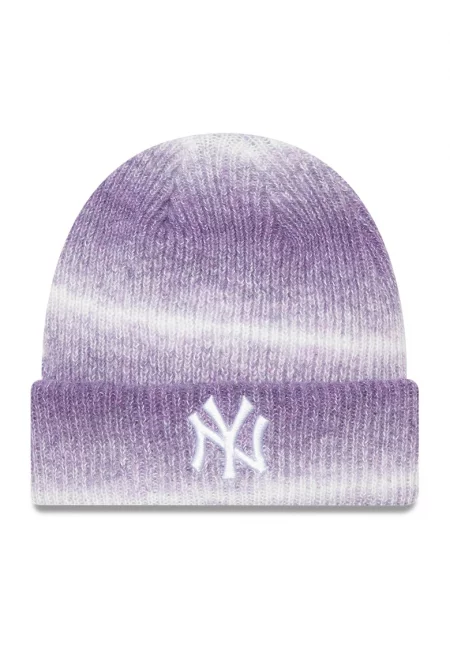 Шапка с бродирано лого - Бял/Виолетов