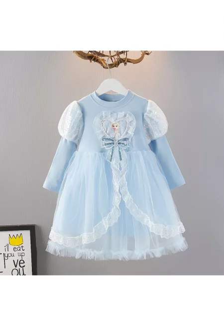 Синя рокля за момичета Елза