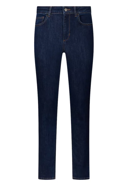 Скини дънки с висока талия - Ултрамарин синьо