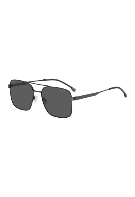 Слънчеви очила Aviator с метална рамка - Gunmetal -