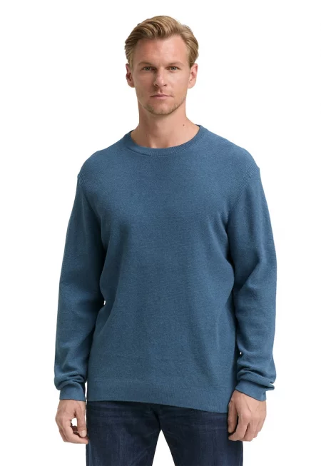 Слим пуловер с органичен памук