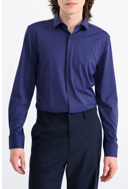 Слим риза Kenno с дълги ръкави