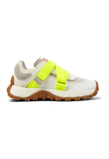 Спортни обувки с велкро - Бял/Лайм зелено