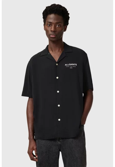 Стандартна риза Underground с лого - Бял/Черен