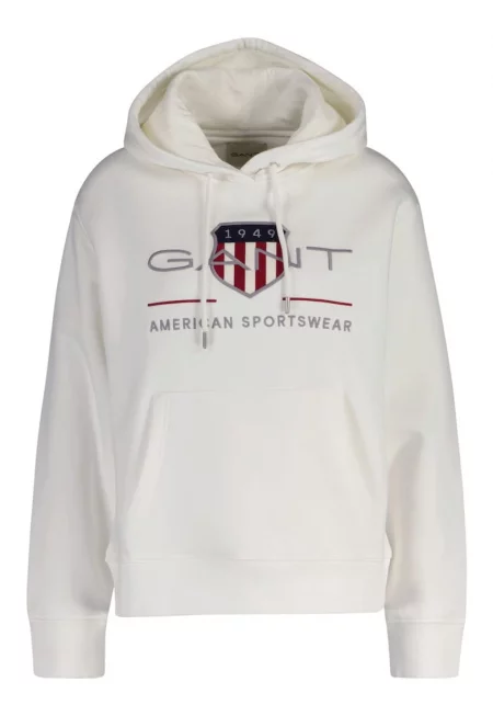 Свободно худи Archive Shield - Мръснобял