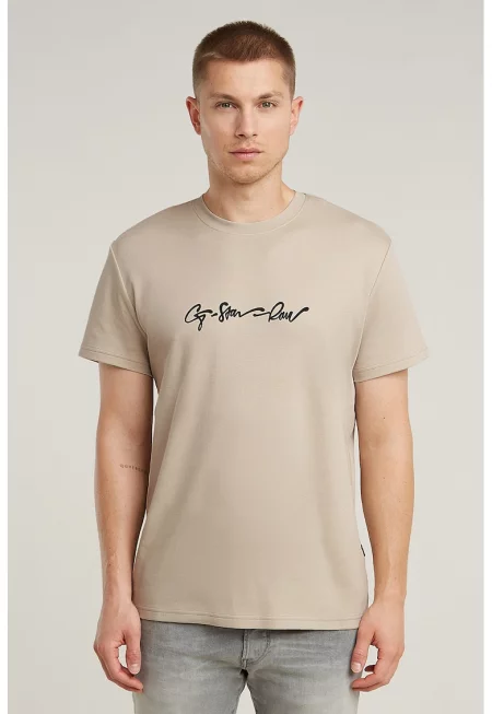Тениска G-Script от органичен памук
