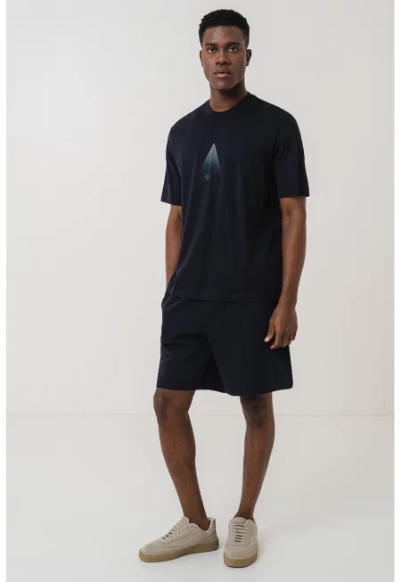 Тениска с графична щампа опред